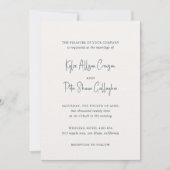 グレーモダン手書きスクリプトエレガントな結婚式 招待状 (正面)