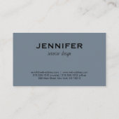 グレーモダン抽象芸術インテリアデザイン。 名刺 (裏面)