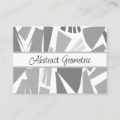 グレーモダン抽象芸術幾何学的パターン 名刺 (正面)