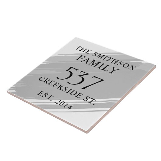 グレーモダン日付確立アドレスハウスプラーク タイル (側面)
