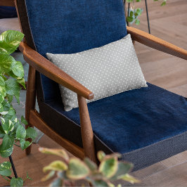 グレーモダン水玉模様パターン ランバークッション