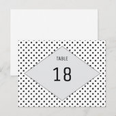 グレーモダン水玉模様表の番号はがき ポストカード (正面/裏面)