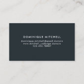 グレーモダン水色カスタマイズ可能な名刺 名刺 (裏面)