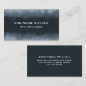 グレーモダン水色カスタマイズ可能な名刺 名刺 (正面/裏面)