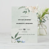 グレーモダン結婚式招待状 招待状 (スタンド正面)