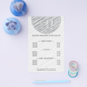 グレーモダン線の背景価格表テンプレート チラシ (シングル)