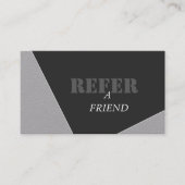 グレーモダン芸術的ブラックモノグラム紹介カード 紹介カード (正面)