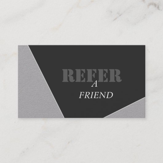 グレーモダン芸術的ブラックモノグラム紹介カード 紹介カード (正面)