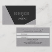 グレーモダン芸術的ブラックモノグラム紹介カード 紹介カード (正面/裏面)