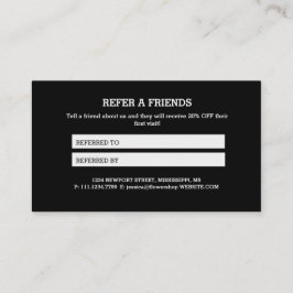 グレーモダン芸術的ブラックモノグラム紹介カード 紹介カード