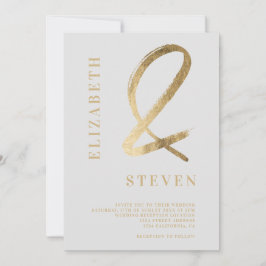 グレーモダン金ゴールドアンパサンドはphotoの名結婚前 招待状