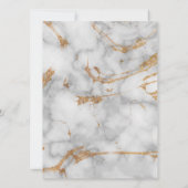 グレーモダン金ゴールドマーブルアゲート&ゴールドフォイル結婚ズ 招待状 (裏面)
