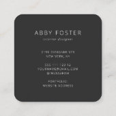 グレーモダン金ゴールド大理石デザイナー名刺 スクエア名刺 (裏面)