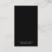 グレーモダン金ゴールド縁どイヤリング表示ホルダー 名刺 (裏面)