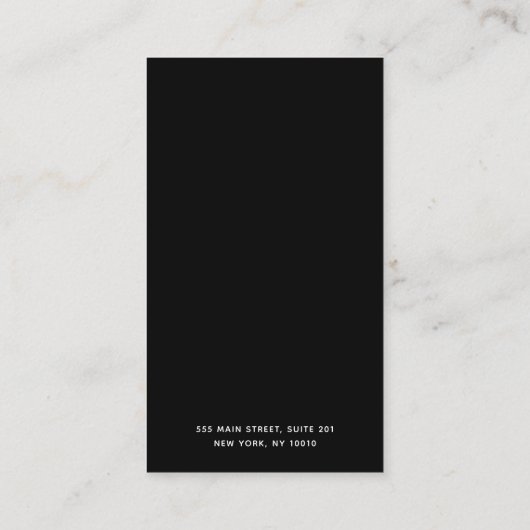 グレーモダン金ゴールド縁どイヤリング表示ホルダー 名刺 (裏面)