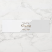 グレーモダン金ゴールド《キリスト教》洗礼式や命名式スクリプト ペットボトルラベル (シングルラベル)