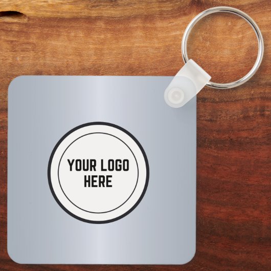 グレーモダン金属箔エテ実在スマーケティング キーホルダー (裏面)