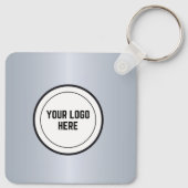 グレーモダン金属箔エテ実在スマーケティング キーホルダー (裏面)