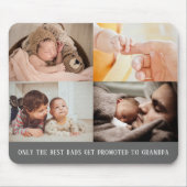 グレーモダン4フォトコラージュfor Grandpa マウスパッド (正面)