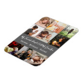 グレーモダン9フォトコラージュfor Grandpa マグネット (左側)