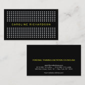 グレーモダン/ブラックの名刺のドットデザイン 名刺 (正面/裏面)