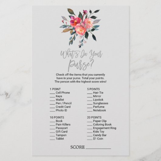 グレーモダン「財布の中に何があるか」ゲーム チラシ (裏面)