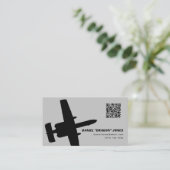 グレーモダンA-10シルエット 名刺 (スタンド正面)