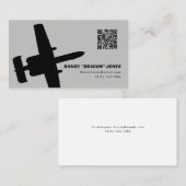 グレーモダンA-10シルエット 名刺 (正面/裏面)