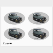 グレーモデルAシール 楕円形シール (シート)
