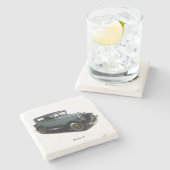 グレーモデルA石コースター ストーンコースター (横)