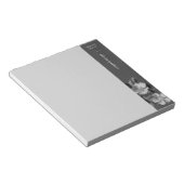 グレーモノクロ開花フローラカスタムメモ帳 ノートパッド (アングル)