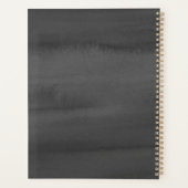 グレーモノグラムのウォーターカラープランナー プランナー手帳 (裏面)