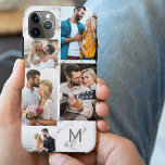 グレーモノグラムの大理石5フォトコラージュ iPhone 11 PRO MAXケース<br><div class="desc">カスタマイズiPhoneケースのイニシャル、写真のコラージュ数々のと灰色の大理石の背景。この写真テンプレートは、右上から時計回りに動作する写真を追加する準備ができている。大理石は水の色の微妙なデザイン。フォトコラージュは、ランドスケープとポートレートのフォーマットを使用し与えて、スロットに写真を配置すお気に入りのる様々なオプシ最高のョンを提供する。私たちの店を参照して代替のスタイルや色を探しなさい。</div>