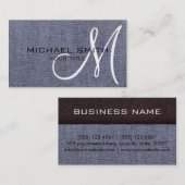 グレーモノグラムエレガントキャンバスの外観 名刺 (正面/裏面)