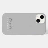 グレーモノグラムモダンミニマルフェミニンリスト Case-Mate iPhoneケース (裏面 (横))