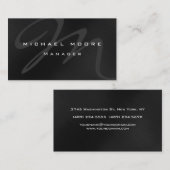 グレーモノグラムユニーク魅力的な名刺 名刺 (正面/裏面)