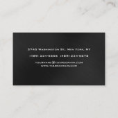 グレーモノグラムユニーク魅力的な名刺 名刺 (裏面)