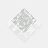 グレーモンステラ植物性カクテルナプキン 縁ありカクテルナプキン (角)