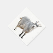 グレーヤギ農場動物自然写真 スタンダードカクテルナプキン (角)