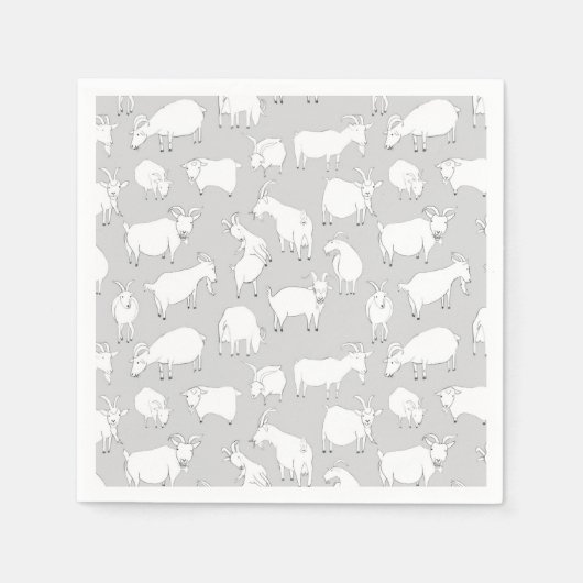 グレーヤギ遊ツ スタンダードカクテルナプキン (正面)