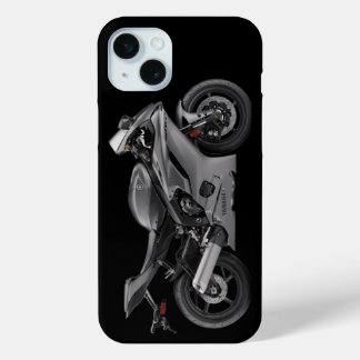 グレーヤマハYzf-R6バイク iPhone 15 Miniケース