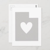 グレーユタの形状とハートグレーウタハンラブアドレ ポストカード (正面/裏面)