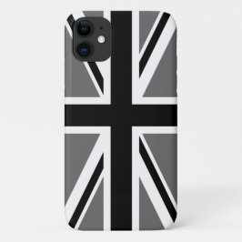 グレーユニオンジャック ブラック ホワイト iPhone 11 ケース