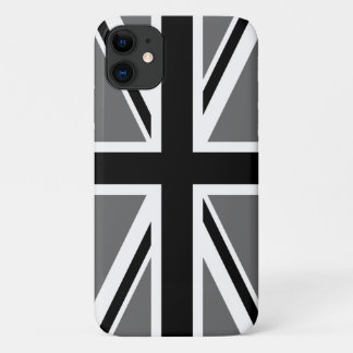 グレーユニオンジャック ブラック ホワイト iPhone 11 ケース