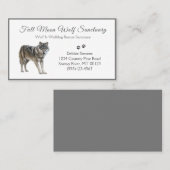 グレーユニークとホワイトウルフの犬の救出サンクチュアリ 名刺 (正面/裏面)