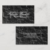 グレーユニークウォールブリックモノグラム名刺 名刺 (正面/裏面)