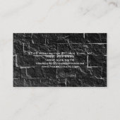 グレーユニークウォールブリックモノグラム名刺 名刺 (裏面)