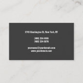 グレーユニークオレンジはっきりした文字名刺 名刺 (裏面)