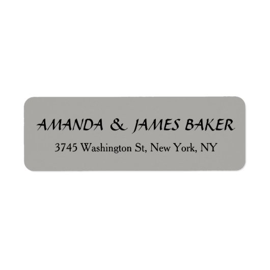 グレーユニーククリエイティブクリーンスタイリッシュファミリ名 ラベル (正面)