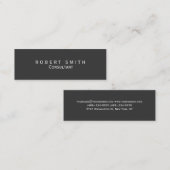 グレーユニークコンサルタントSkinny名刺 スキニー名刺 (正面/裏面)